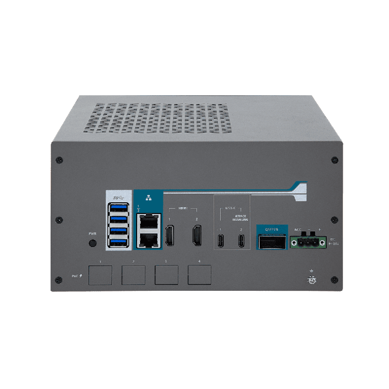 Edge AI Box PC med NVIDIA Jetson Thor T5000, op til 2070 TFLOPS, 128GB LPDDR5X, QSFP 4x25GbE