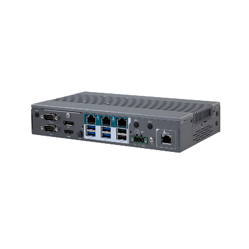 Ultra slim fanless Box PC 1U med Intel Core 5 120U, 4x 2.5GbE og bred DC-indgang