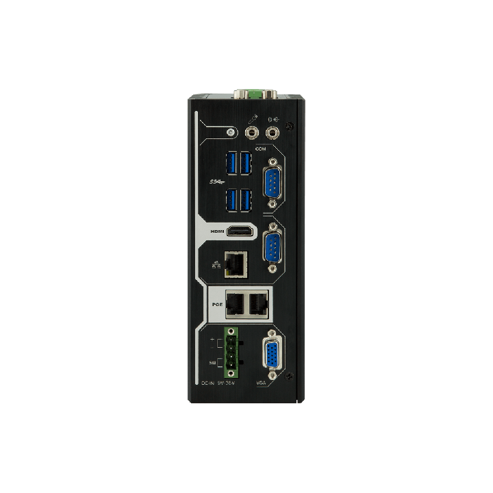 Fanless DIN-skinne Box PC med Intel Atom x7