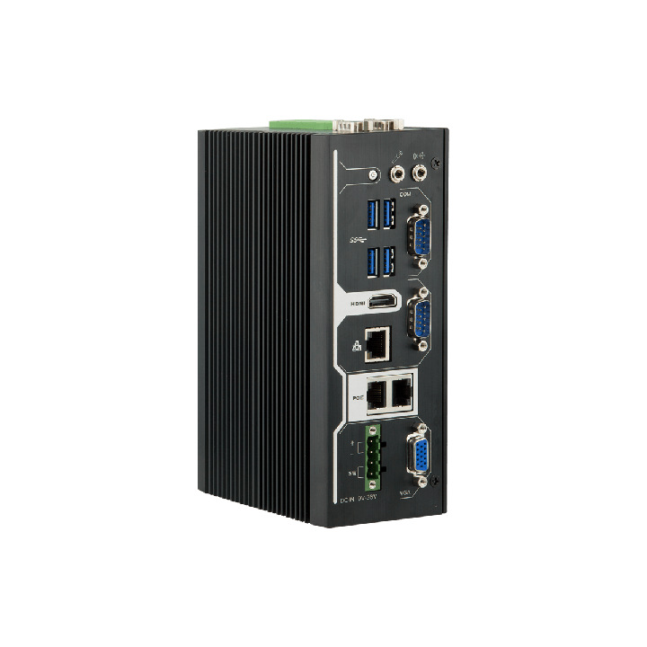 Fanless DIN-skinne Box PC med Intel Atom x7